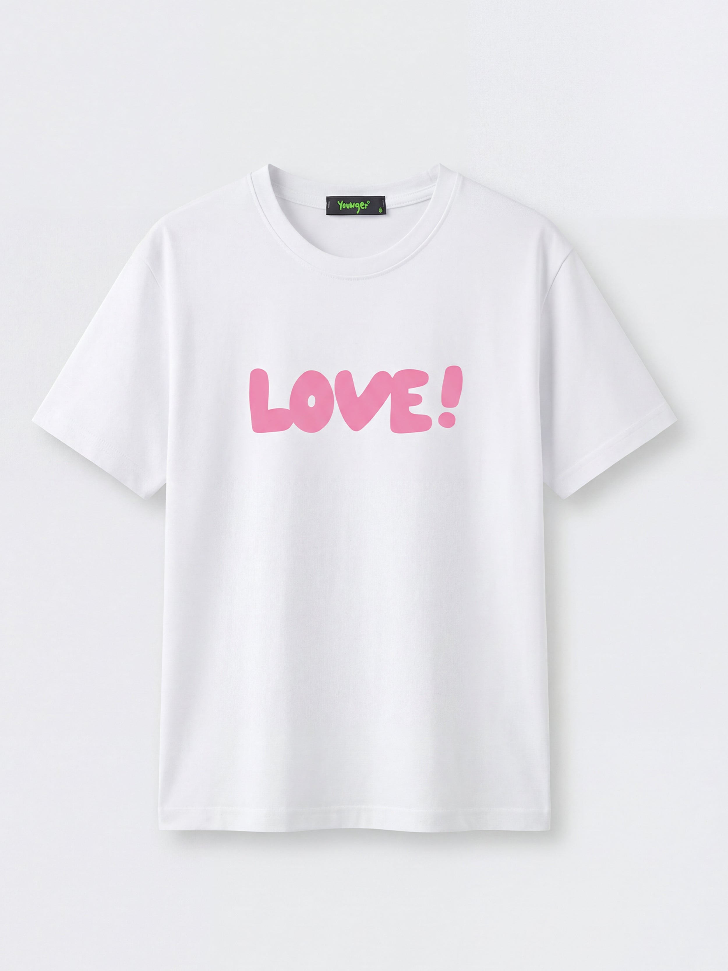 Pink Love Tee – White