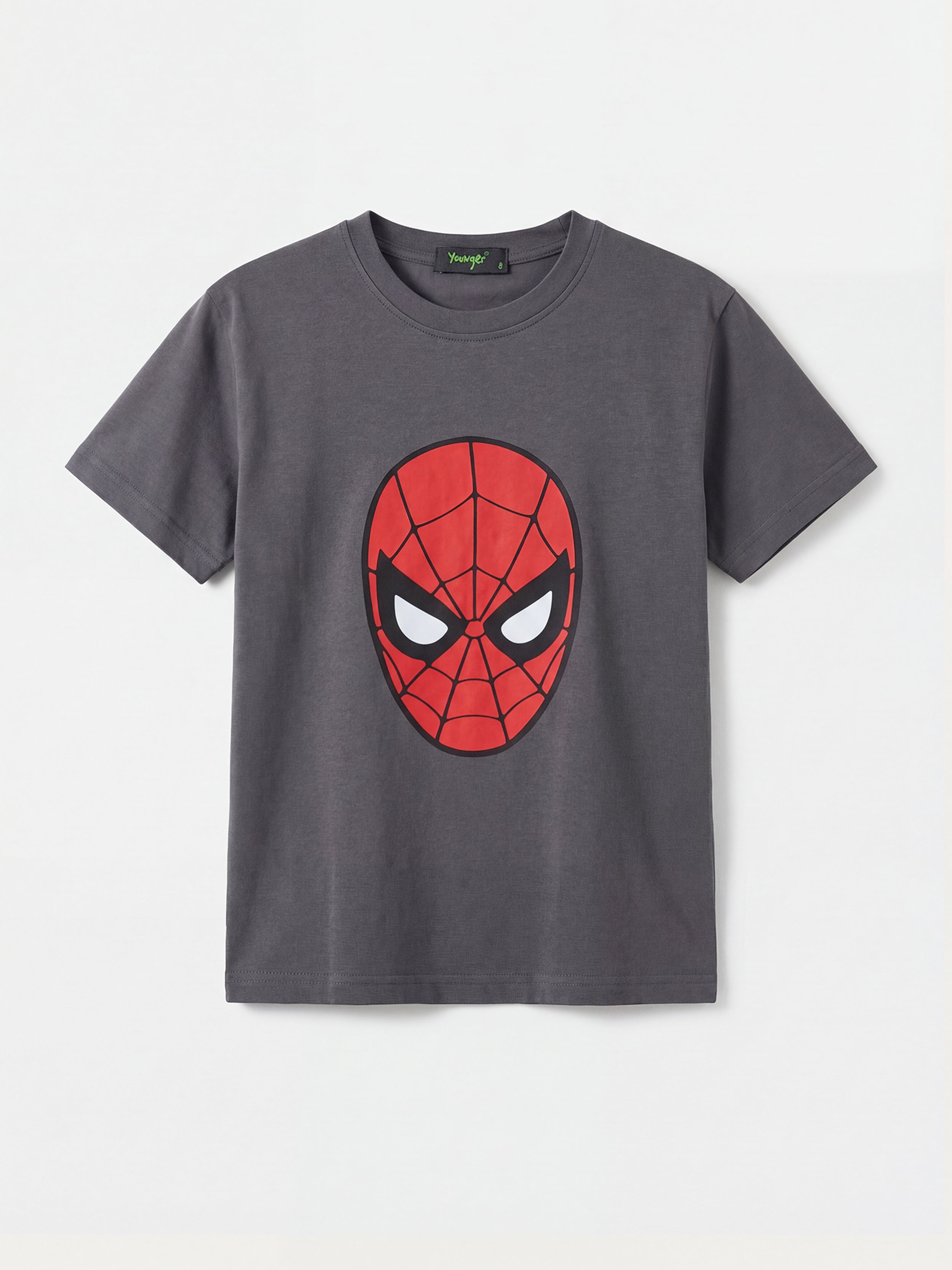 Spider-Man Big Mask Kid Tee - Grey