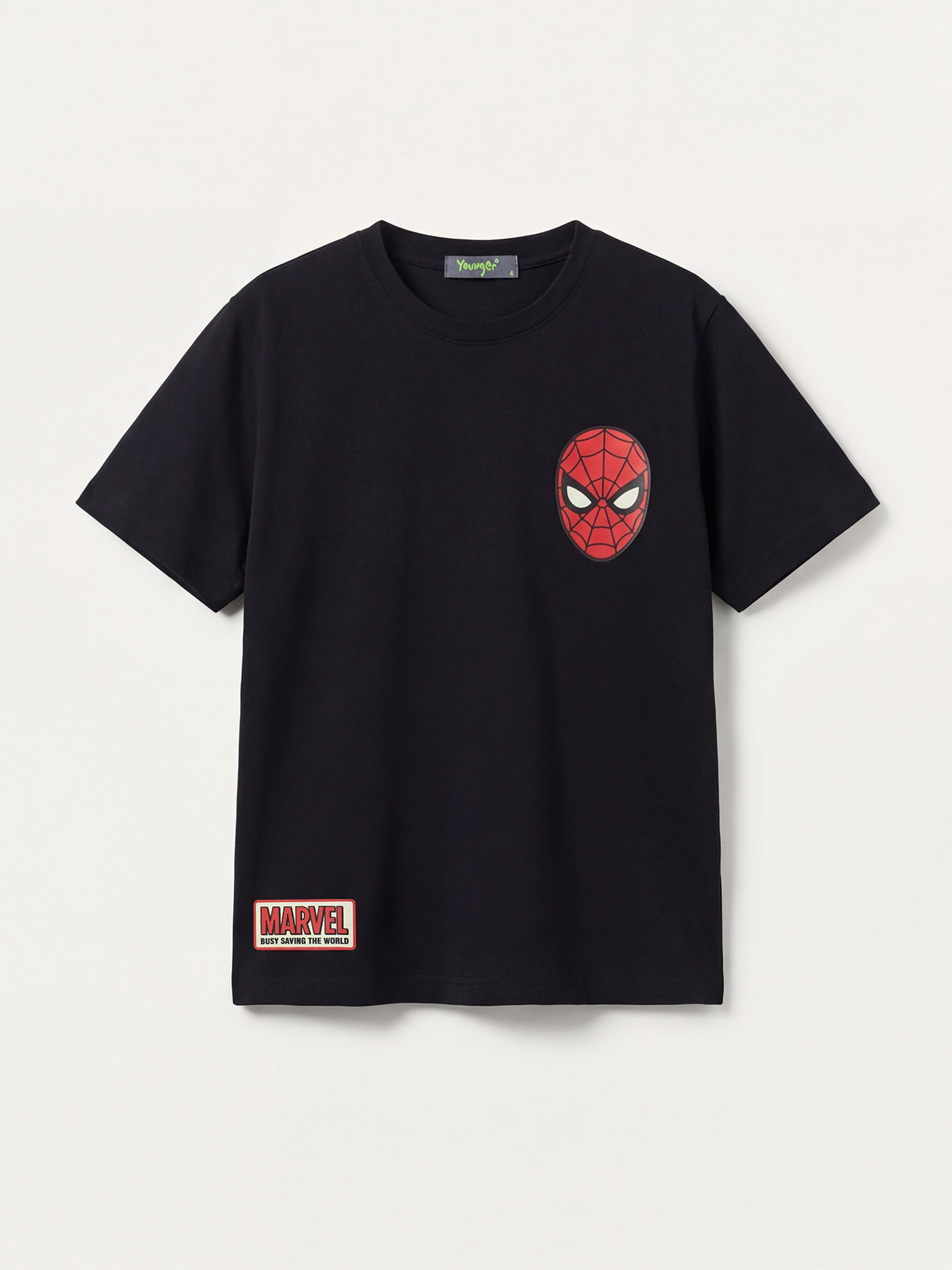 Spider-Man Mask Kid Tee – Black