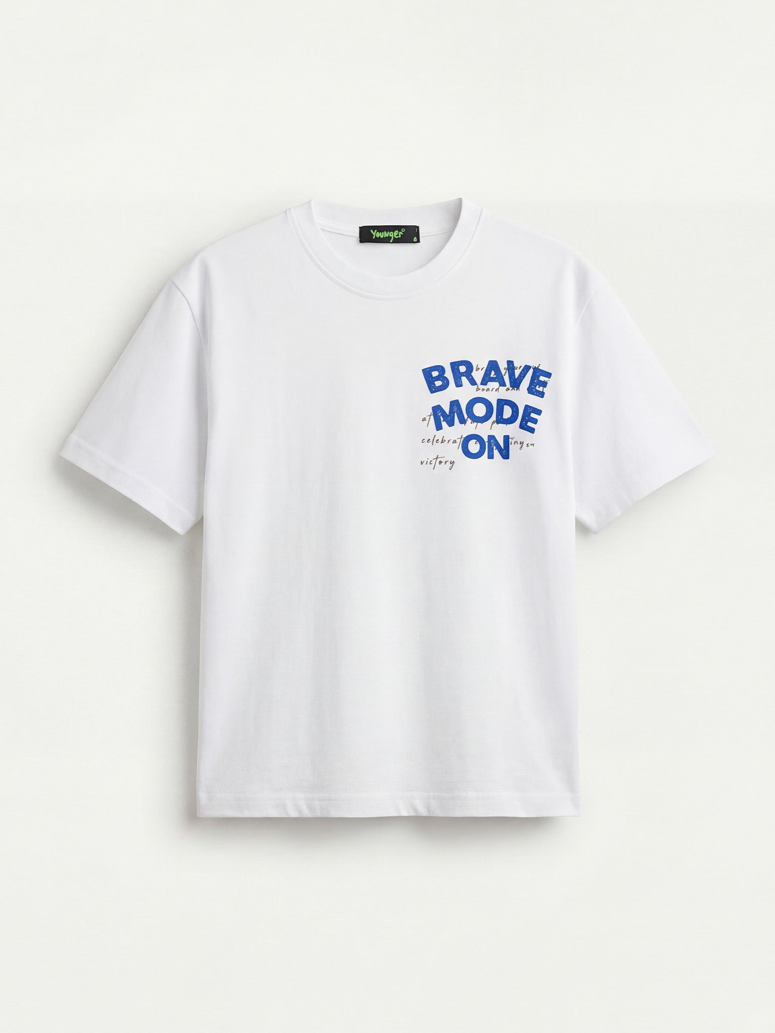 Brave Mode Kids  Tee - White