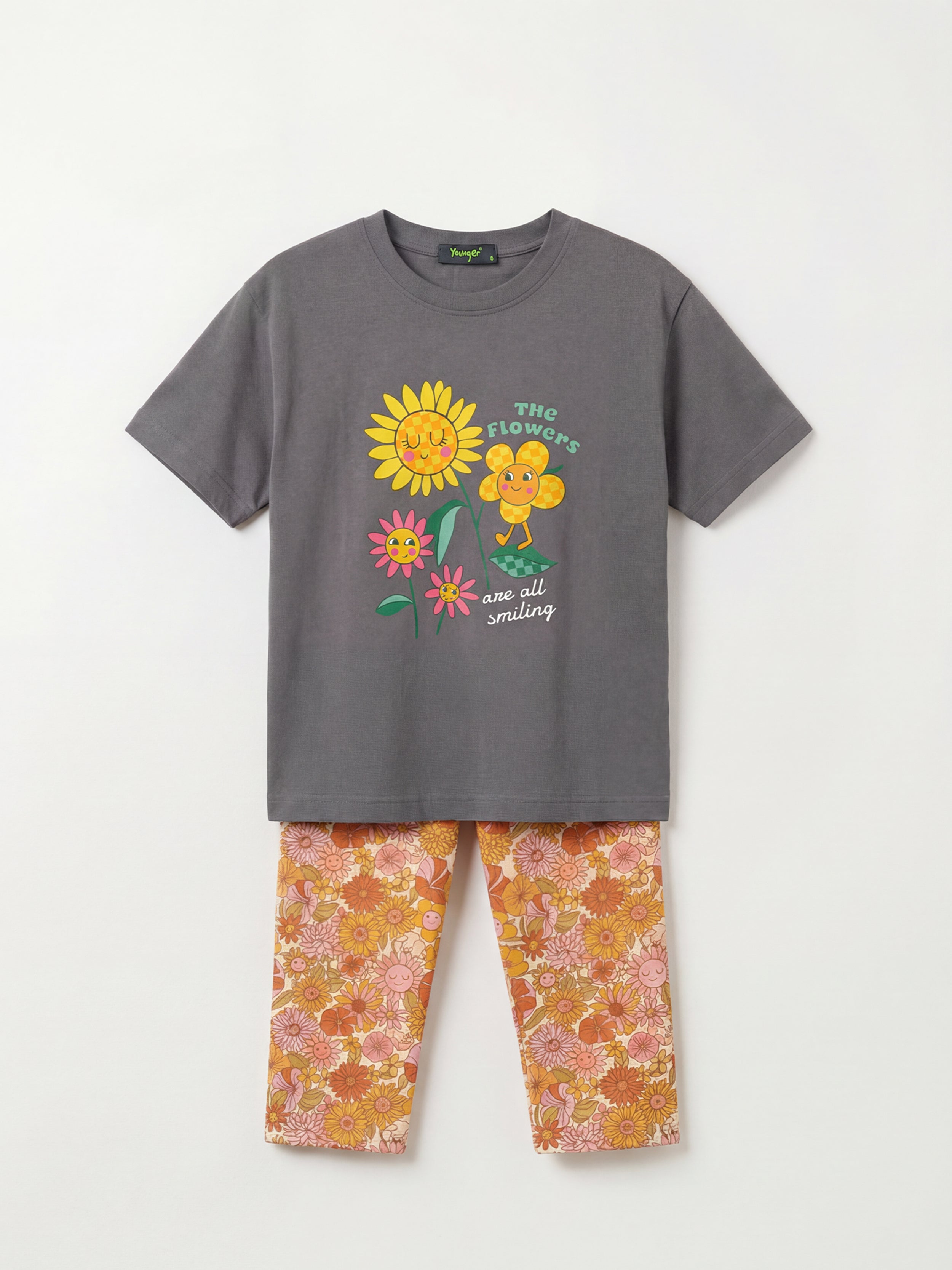 Happy Flowers Set – Grey