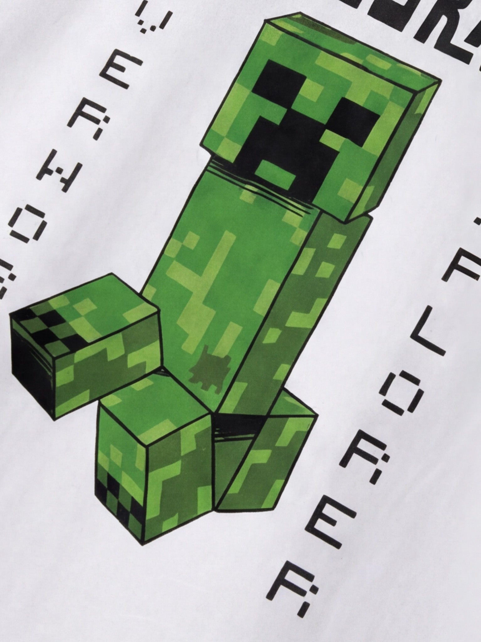 Minecraft Creeper Kid Tee - White