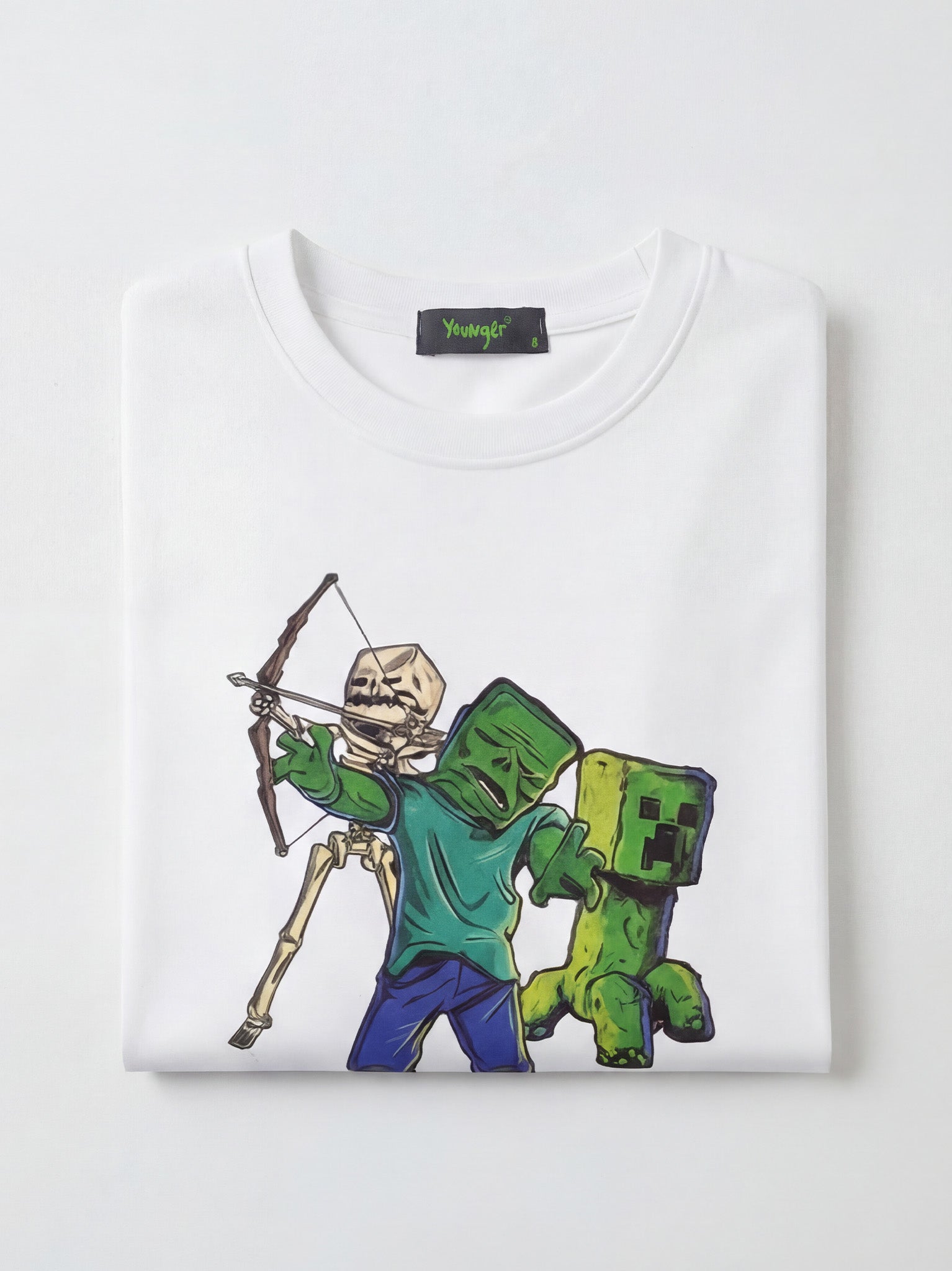 Minecraft Characters Kid  Tee – White