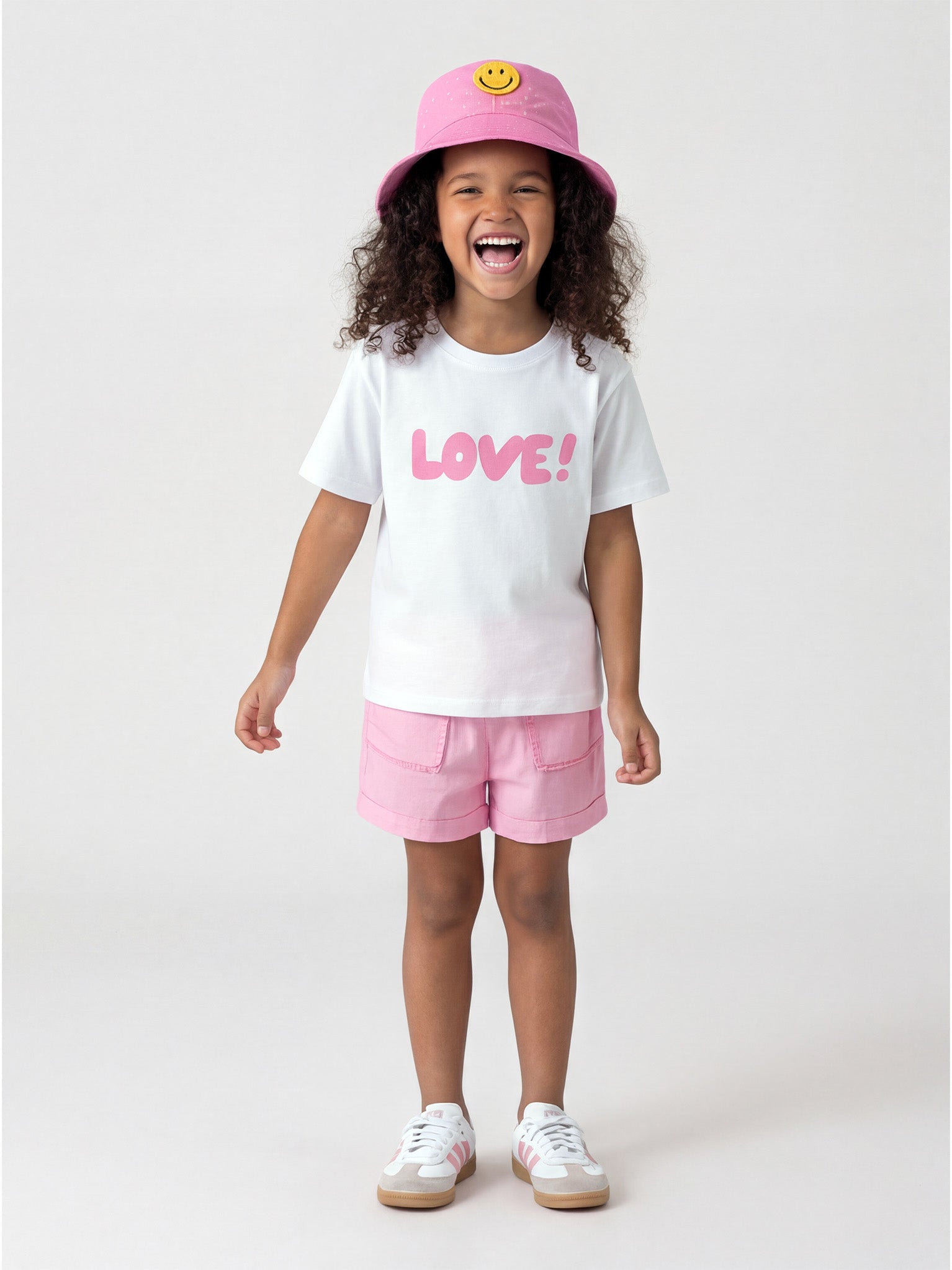 Pink Love Tee – White