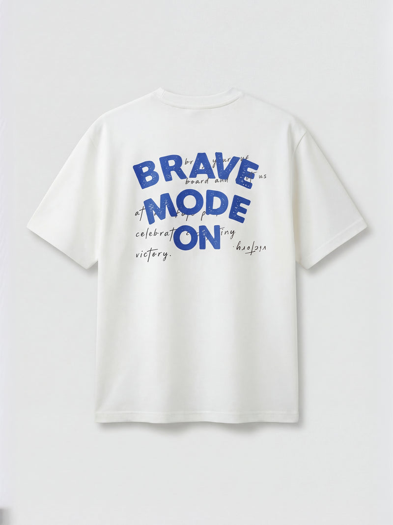 Brave Mode Kids  Tee - White