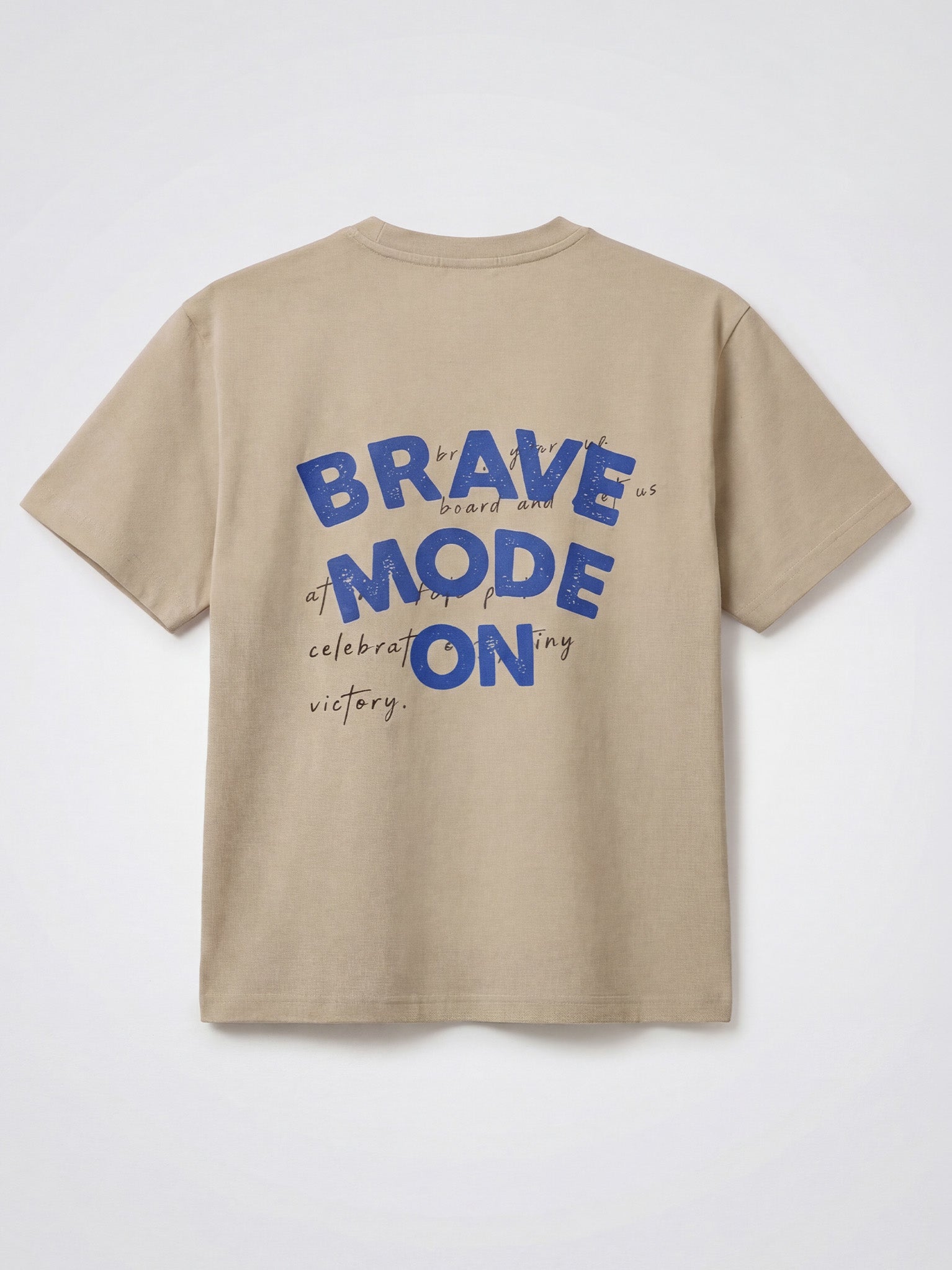 Brave Mode Kids Tee – Beige