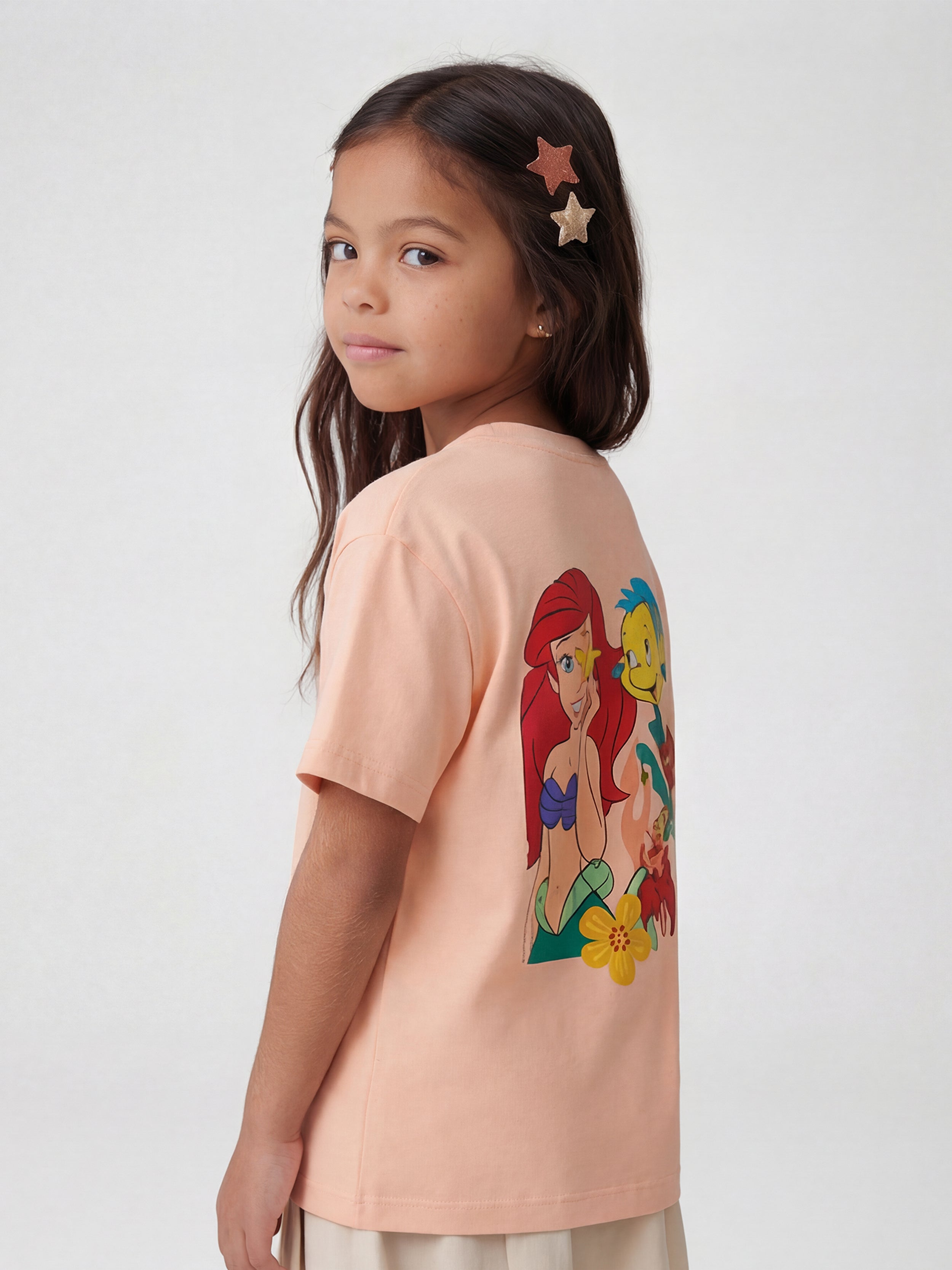 Little Mermaid kid Tee  - Peach