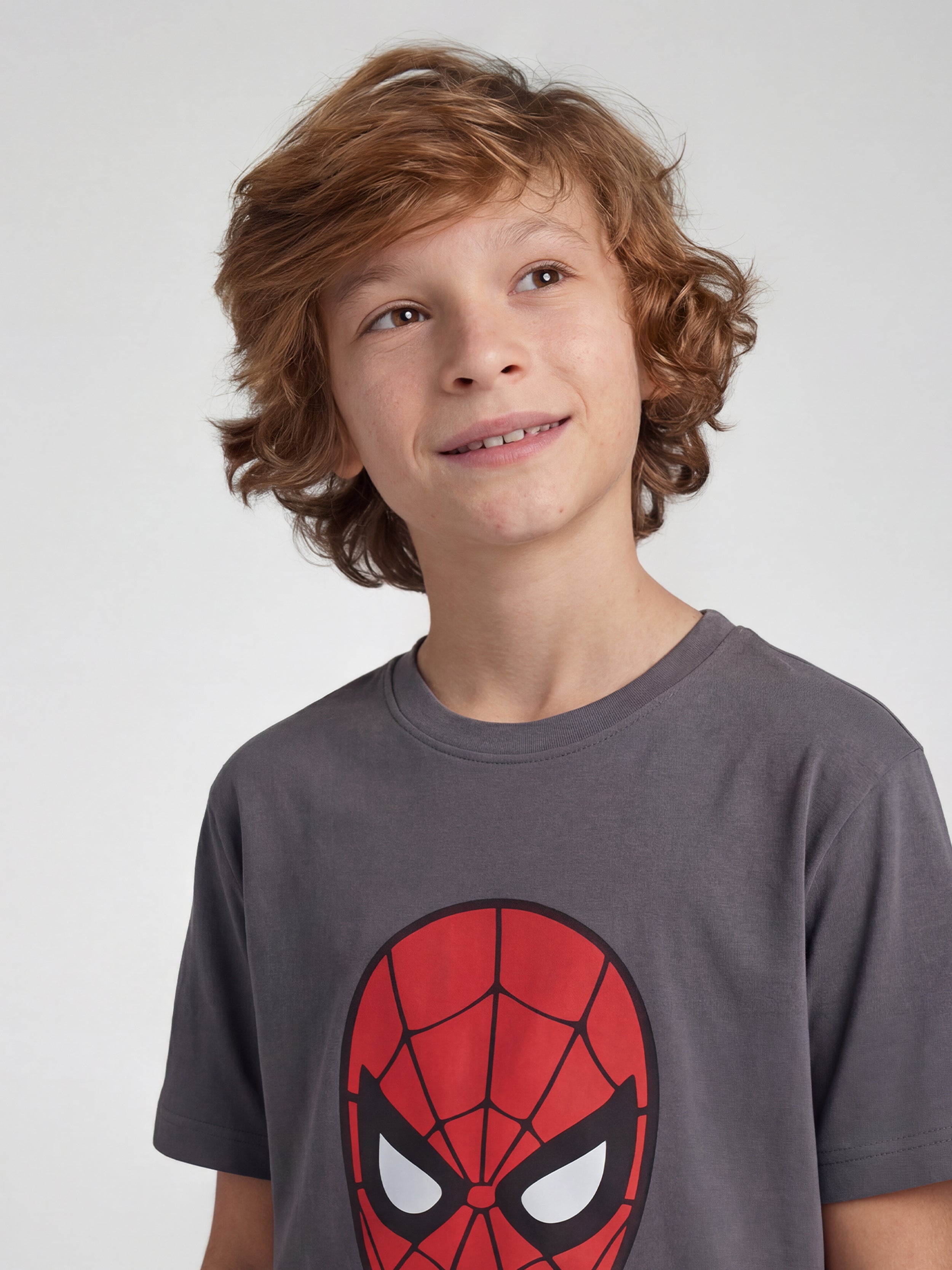 Spider-Man Big Mask Kid Tee - Grey