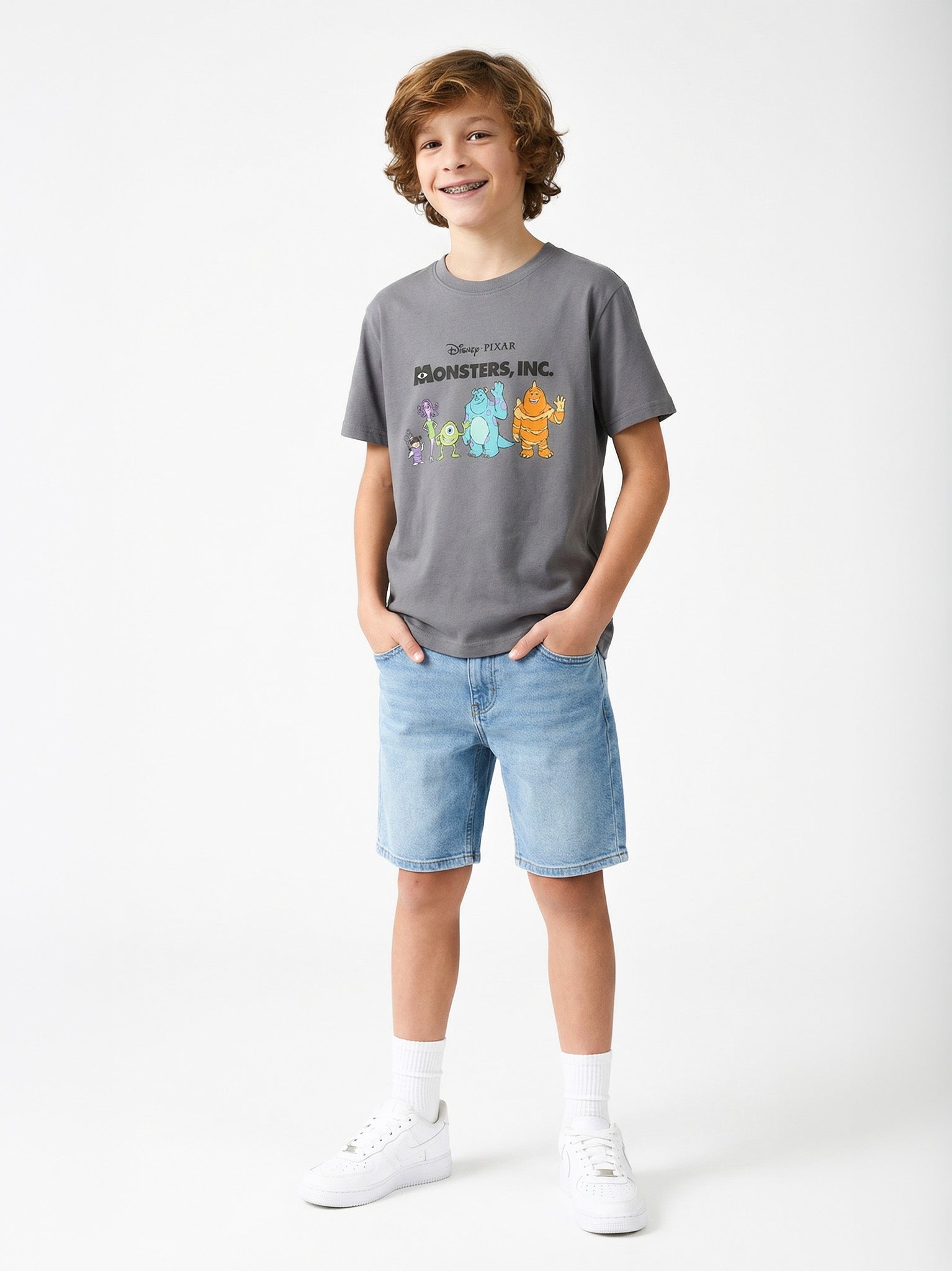 Monsters Crew Tee - Grey