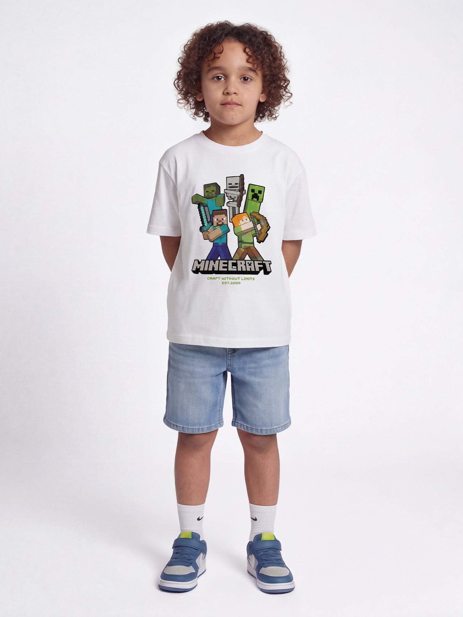 Minecraft Adventure Tee Kid - White