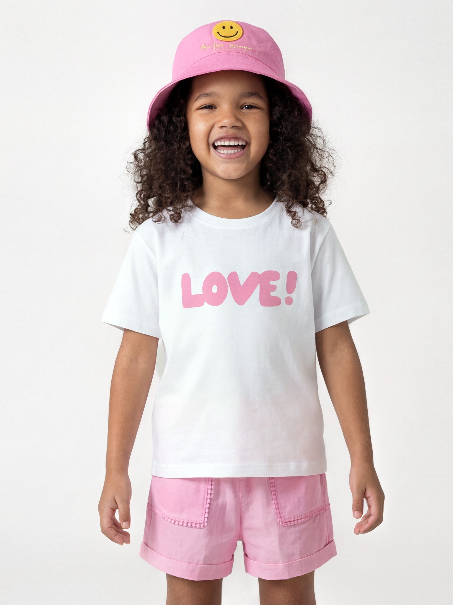 Pink Love Tee – White