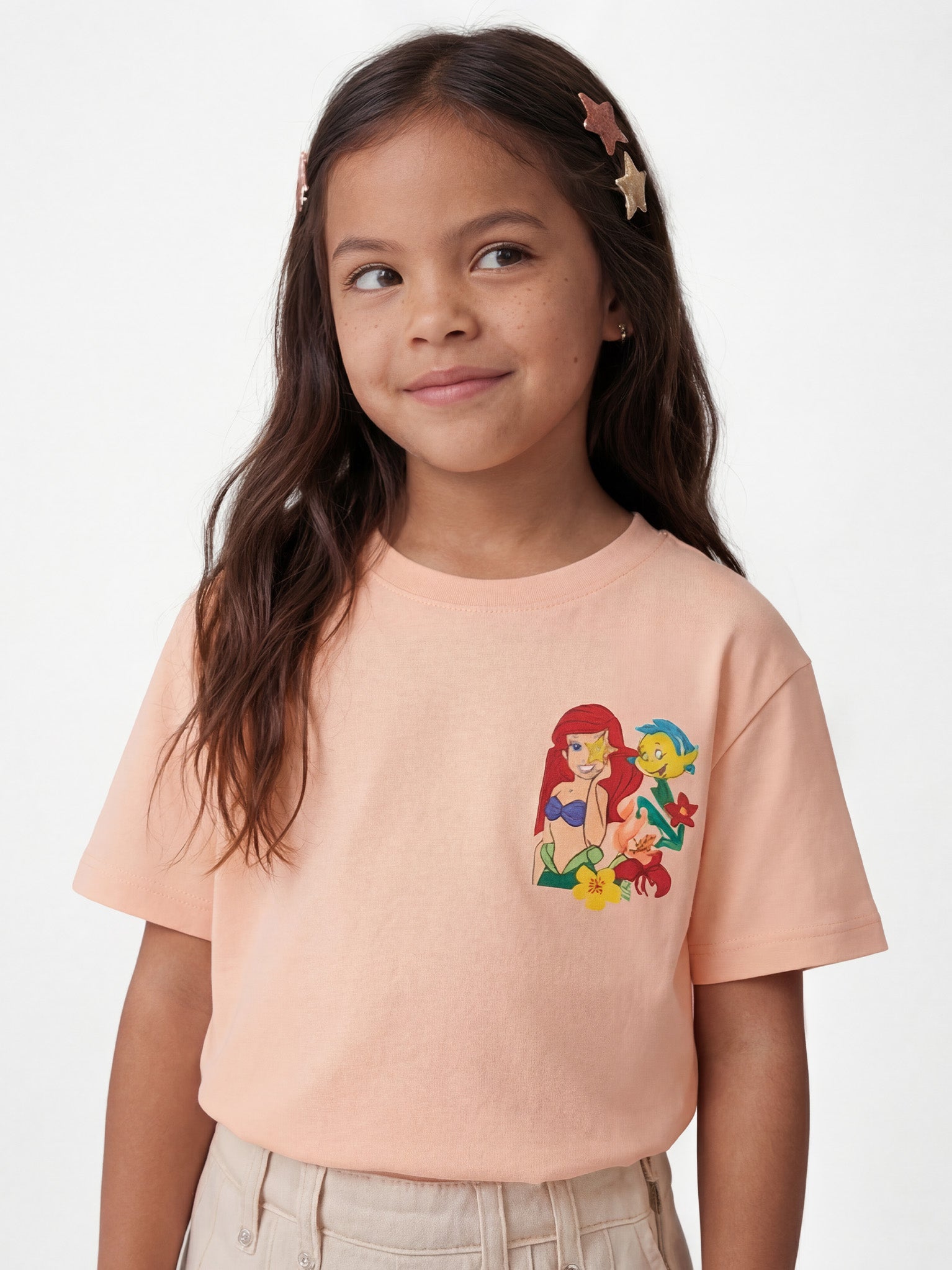 Little Mermaid kid Tee  - Peach