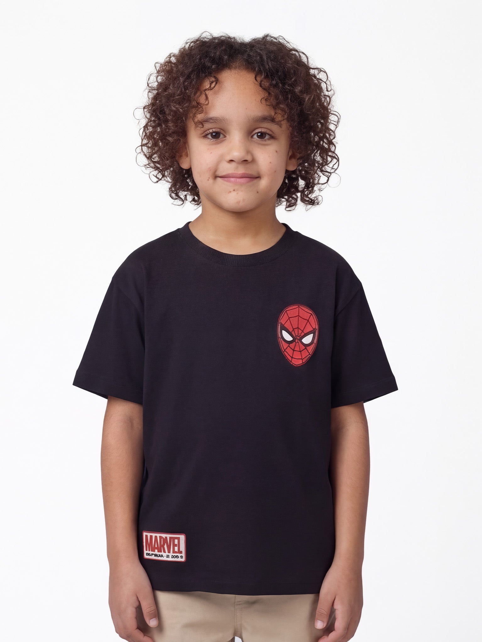 Spider-Man Mask Kid Tee – Black