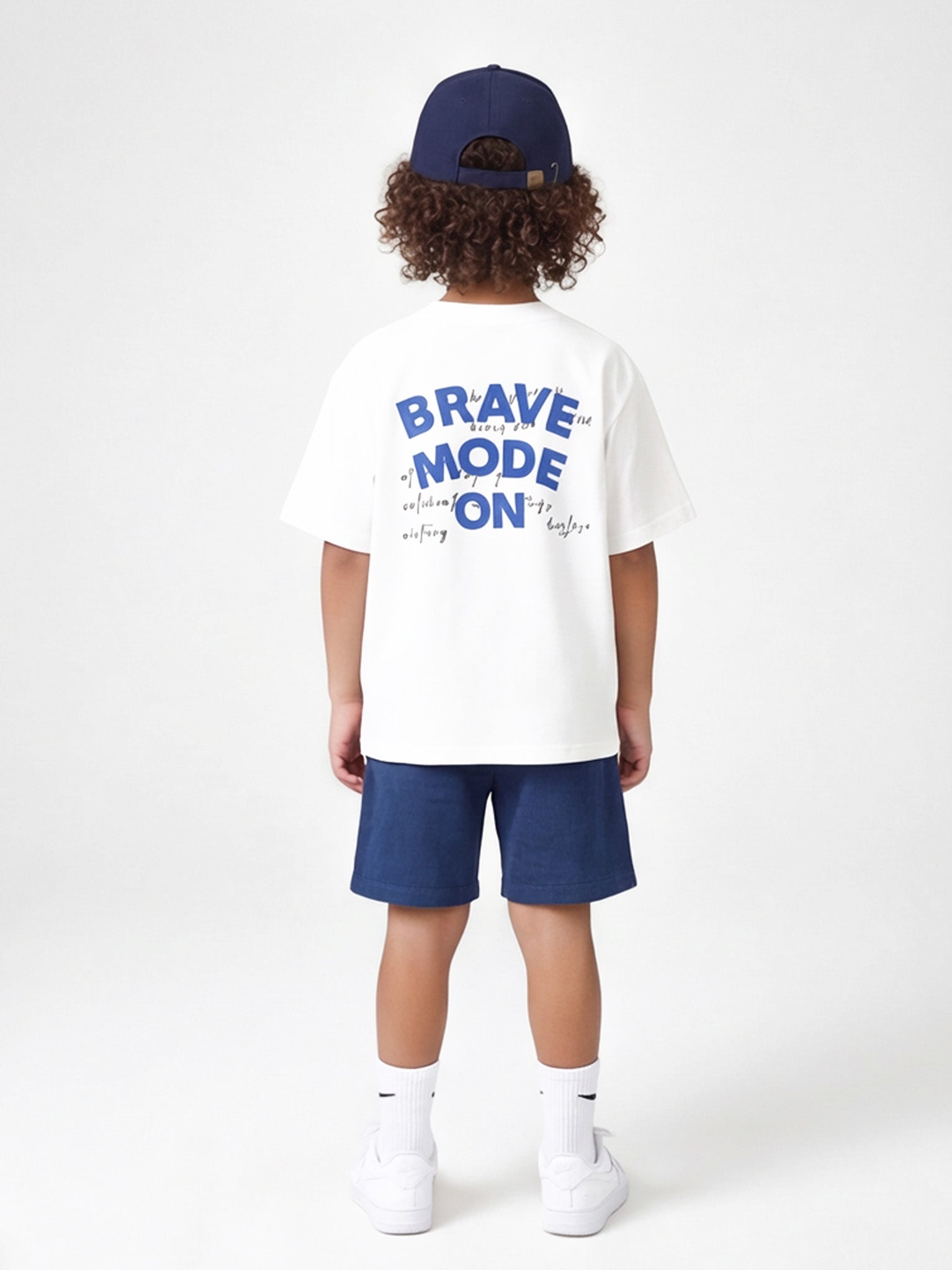 Brave Mode Kids  Tee - White