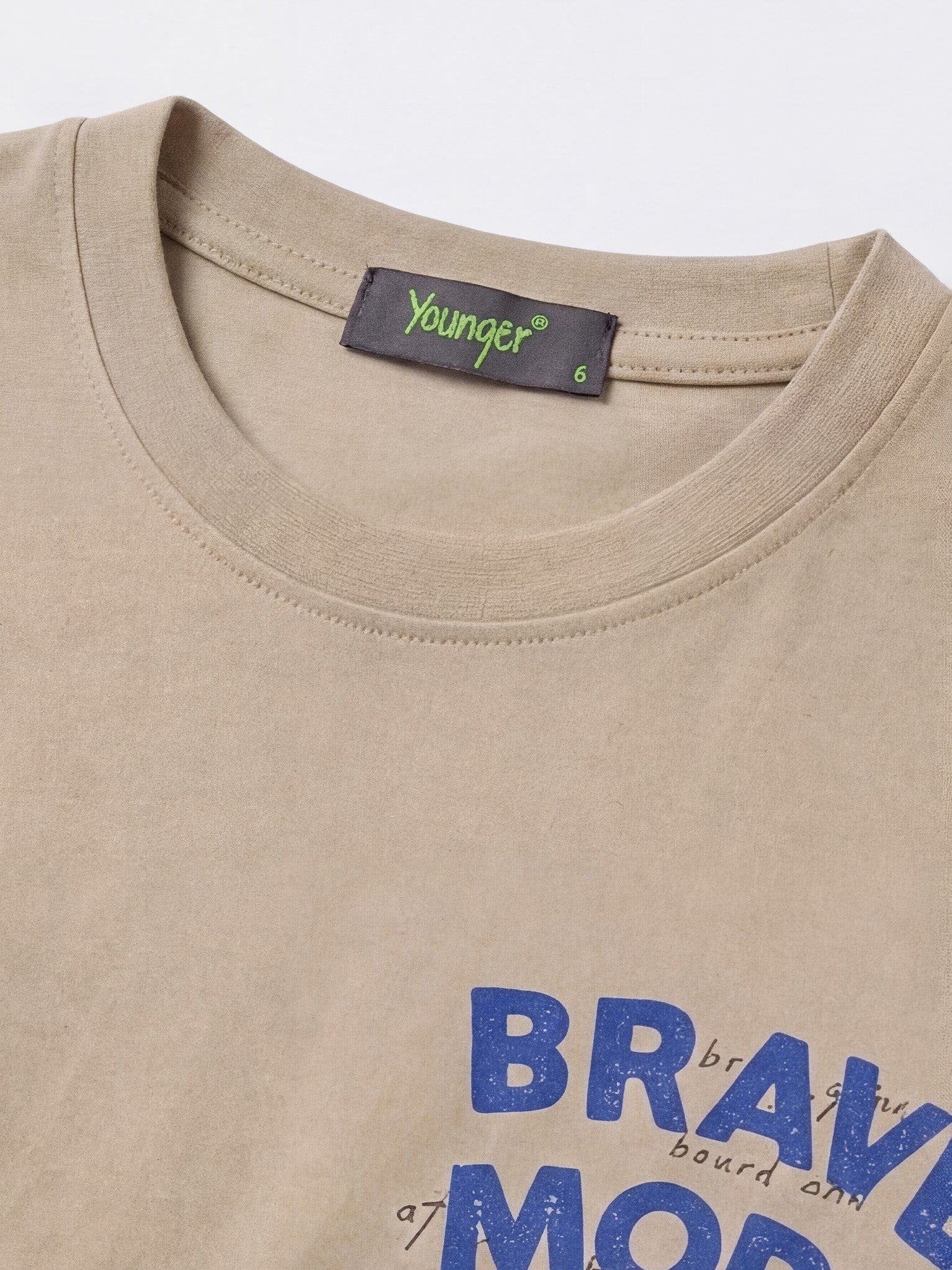 Brave Mode Kids Tee – Beige