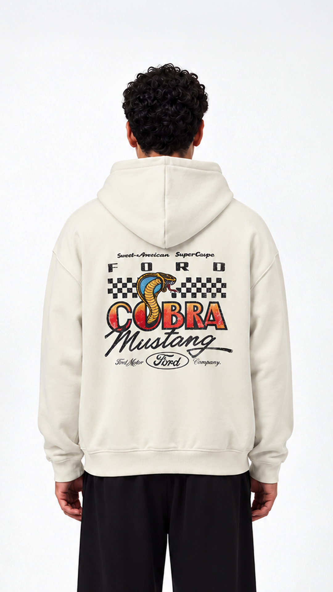 Cobra Oversize Hoodie — back graphic detail