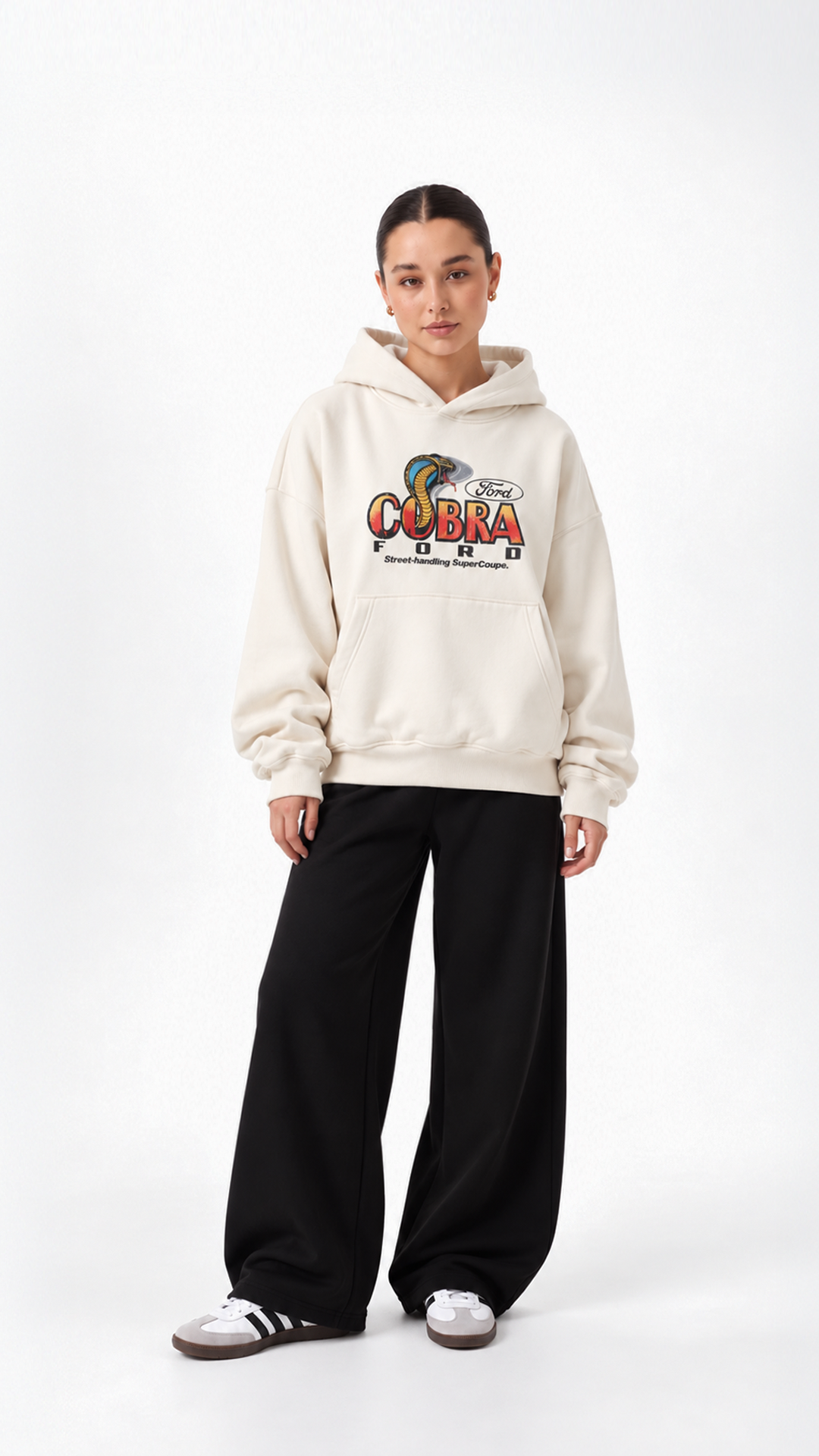 Cobra Oversize Hoodie — front styling view