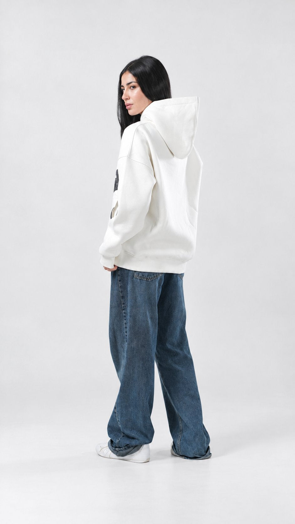 Eye of Ra Oversize Hoodie — Off-White, product view 2
