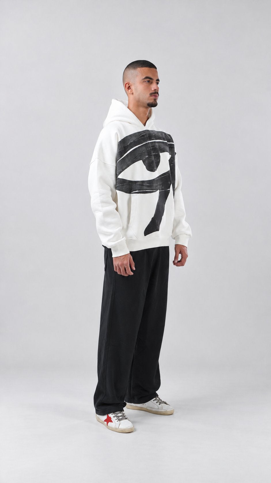 Eye of Ra Oversize Hoodie — Off-White, product view 5