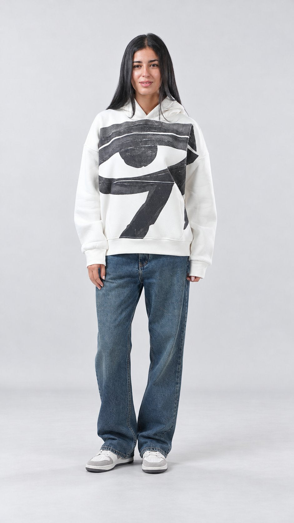 Eye of Ra Oversize Hoodie — Off-White, product view 8