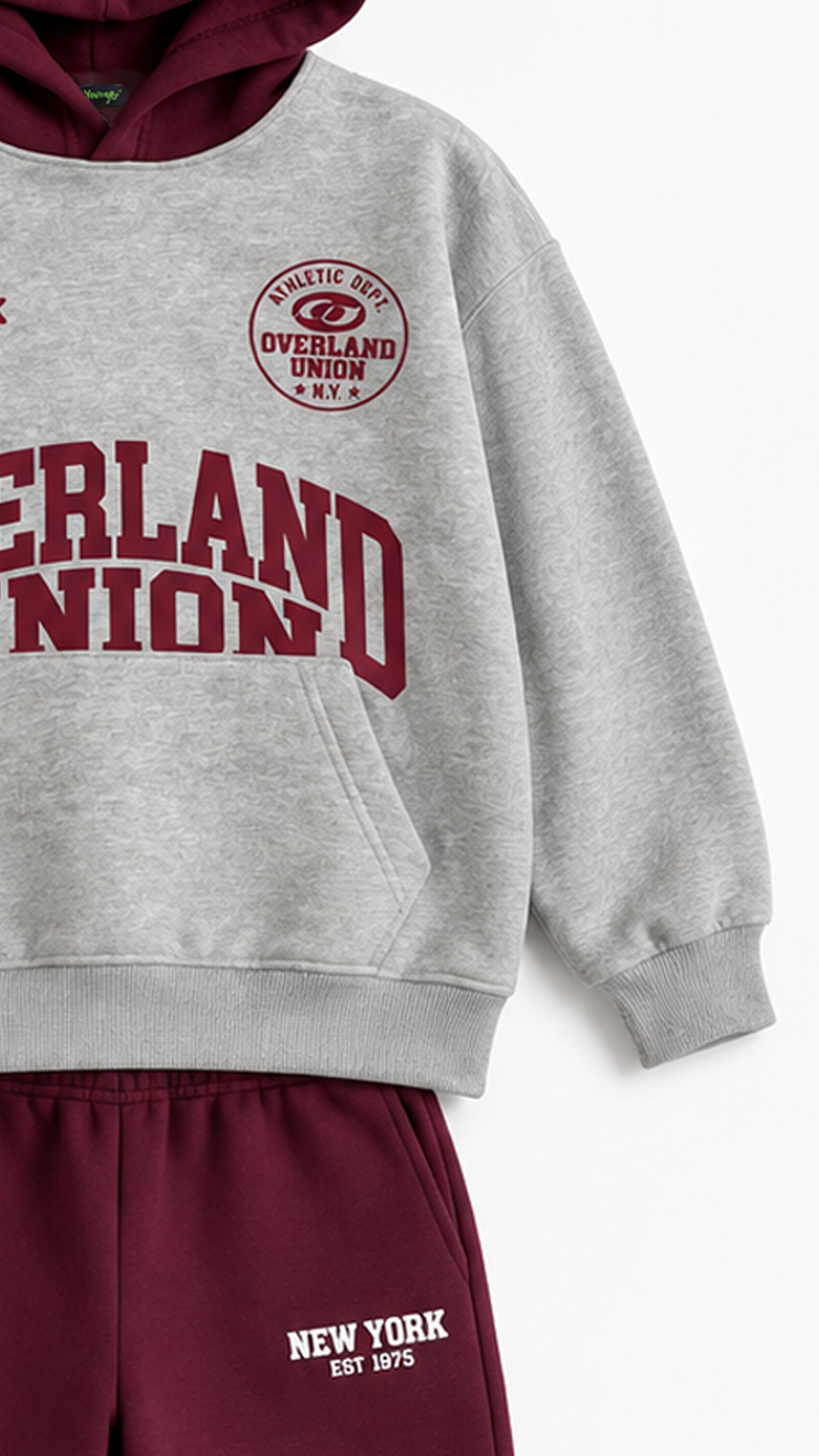 Overland Set — Grey & Burgundy, product detail