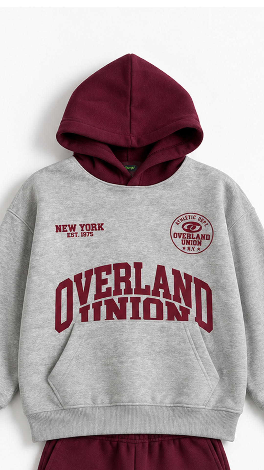 Overland Set — Grey & Burgundy, product detail