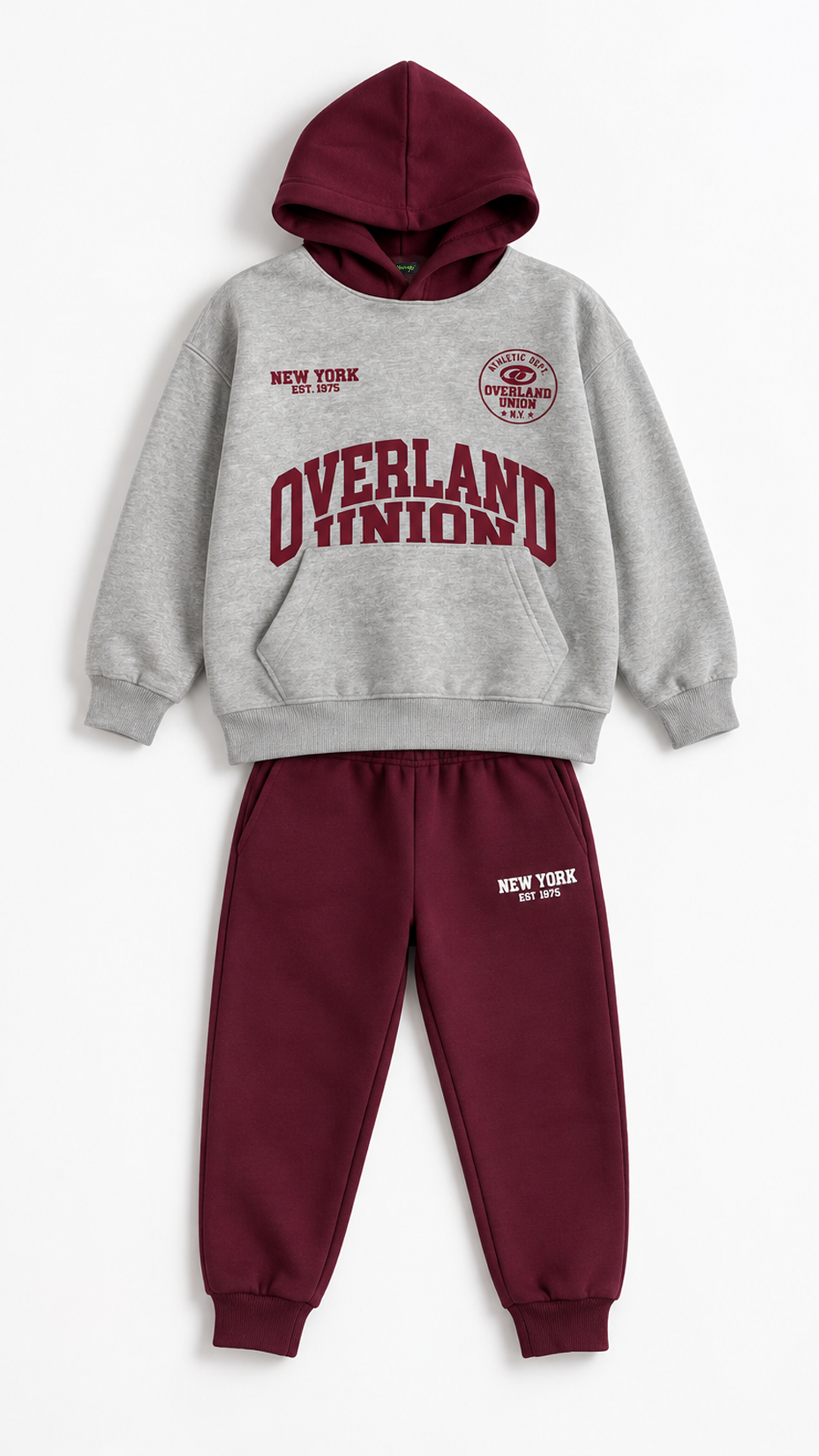 Overland Set — Grey & Burgundy, product detail