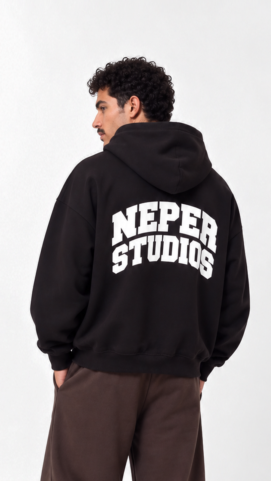 Neper Studios Oversize Hoodie — back print detail