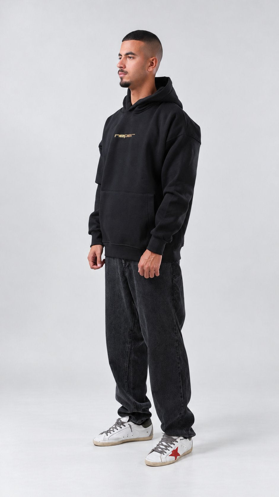 Pride of Greatness Oversize Hoodie — Black, product view 2