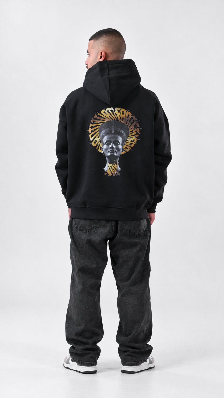 Pride of Greatness Oversize Hoodie — Black, product view 3