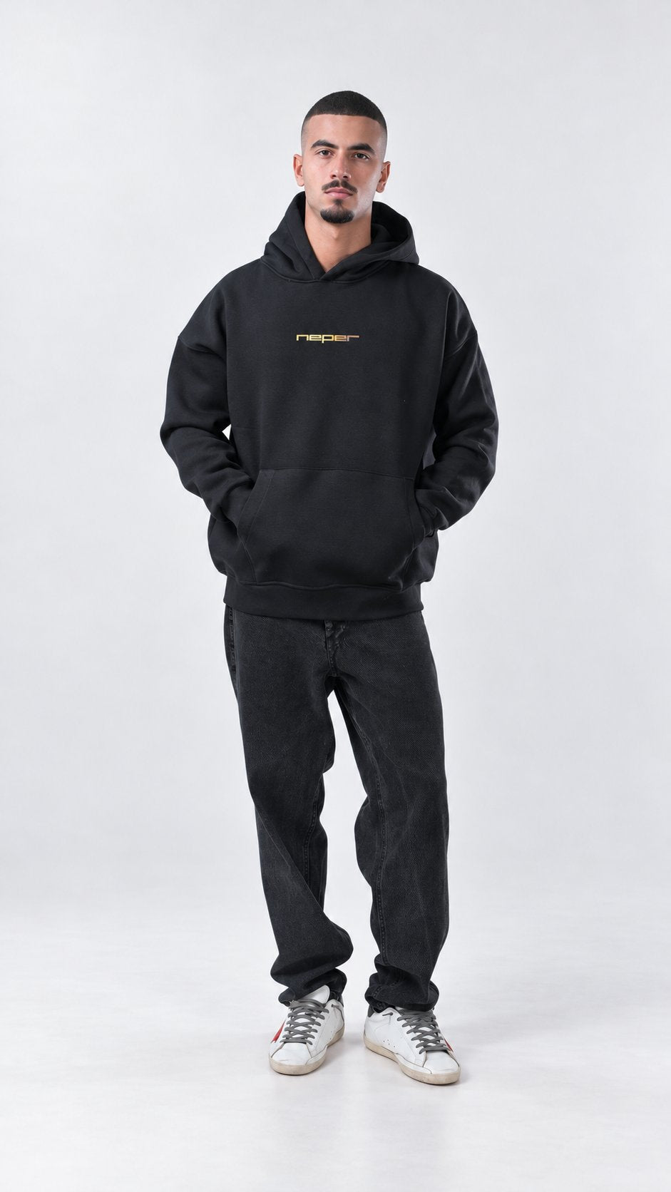 Pride of Greatness Oversize Hoodie — Black, product view 5
