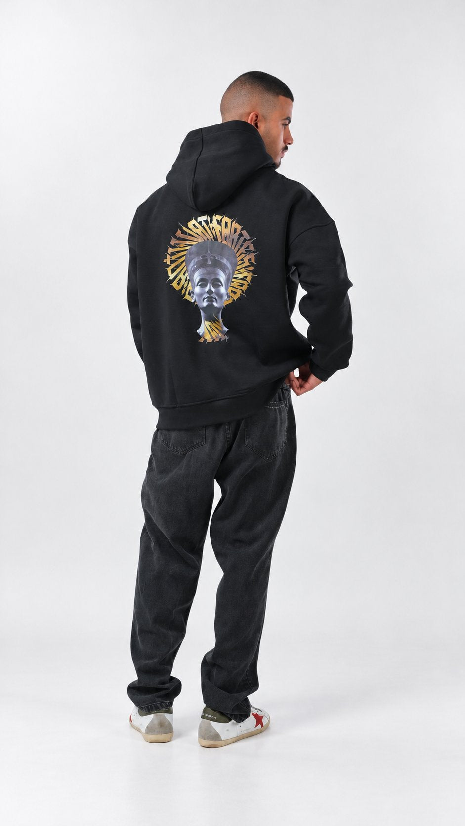 Pride of Greatness Oversize Hoodie — Black, product view 6