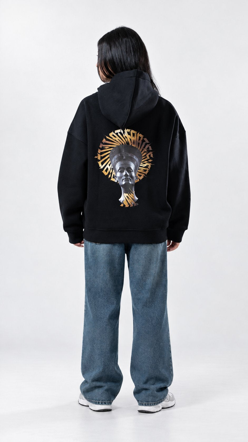 Pride of Greatness Oversize Hoodie — Black, product view 7