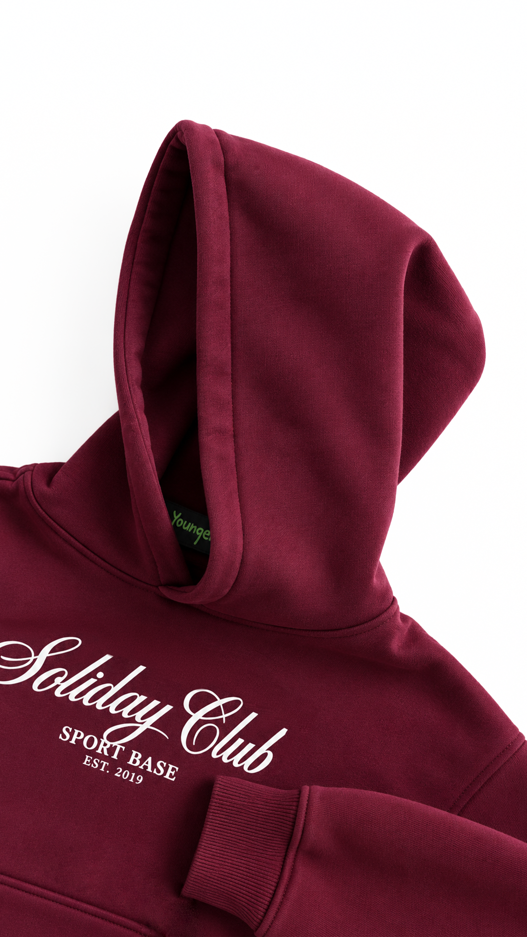 Kids’ Club Cotton Hoodie & Jogger Set – Burgundy — product view 6