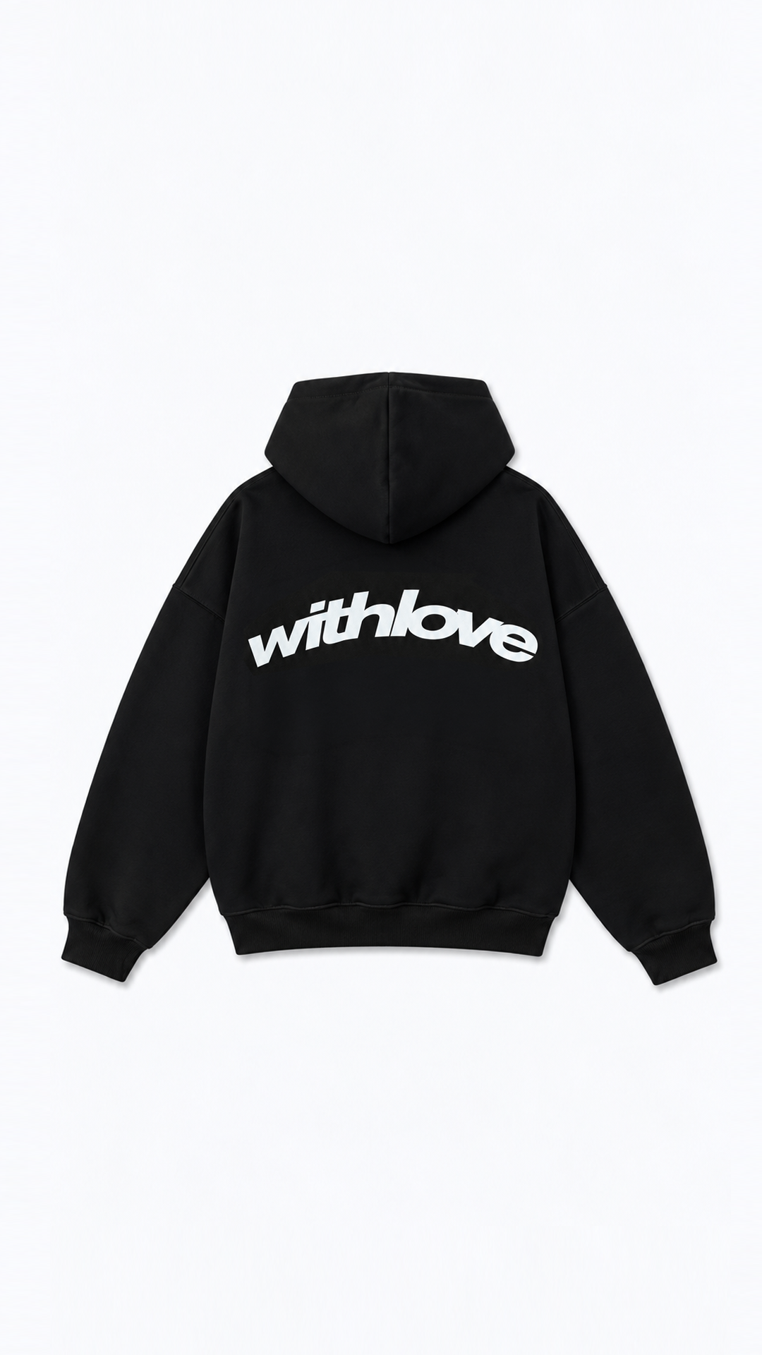 With Love Hoodie — Black, view 1