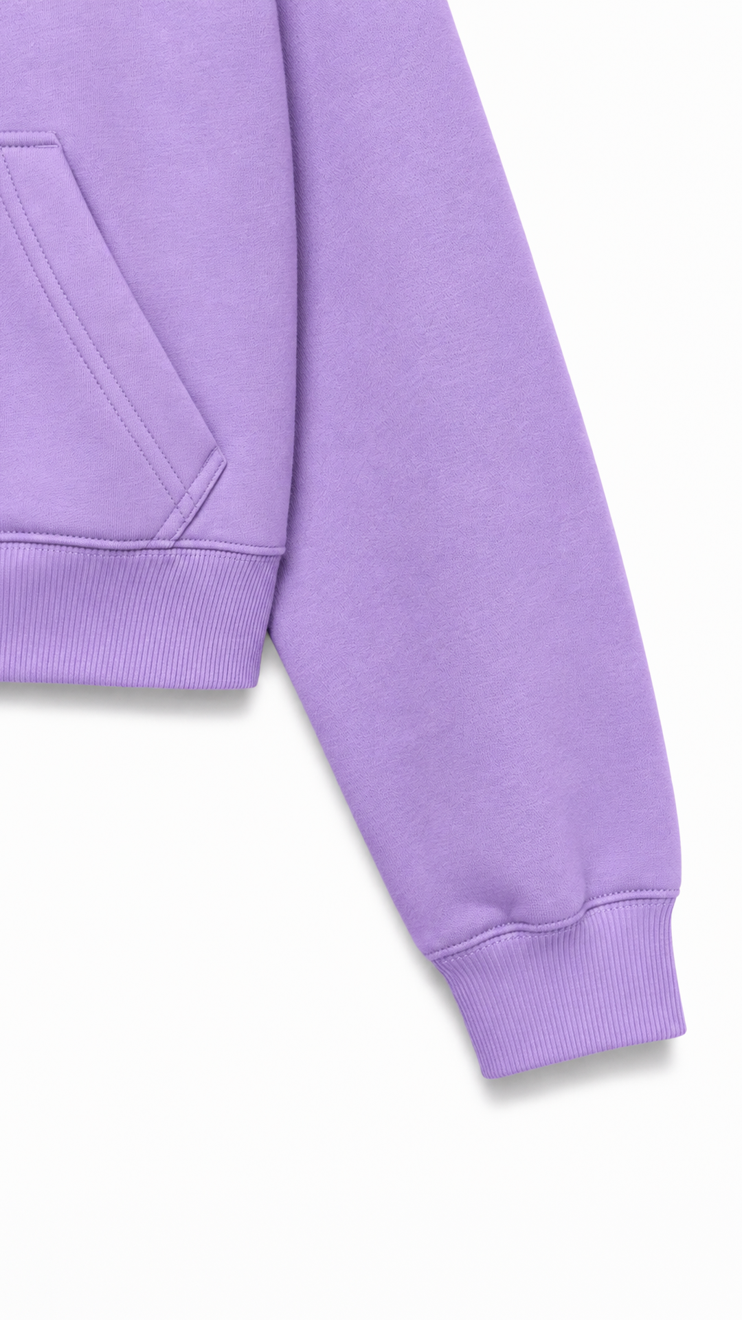 Kids’ Meow Cat Cotton Hoodie – Lilac — product view 7
