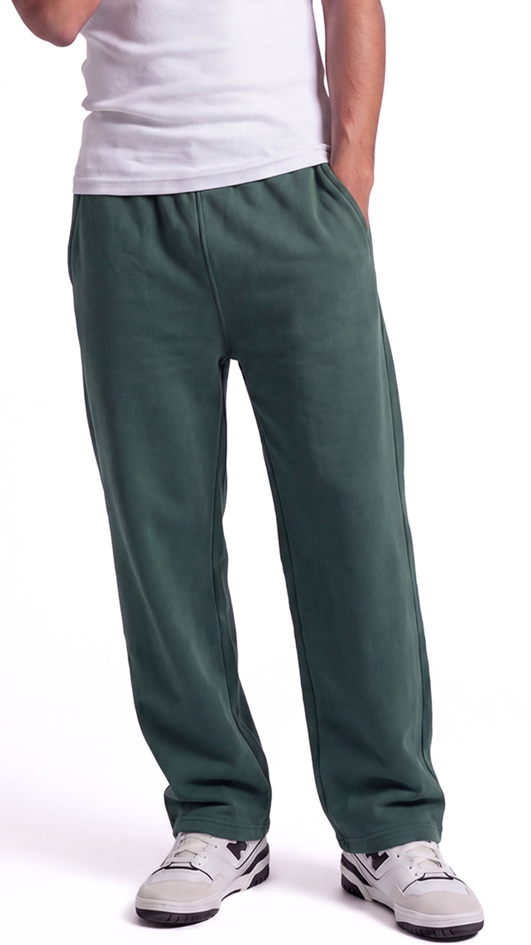 Relaxed Pants — emerald green, view 1