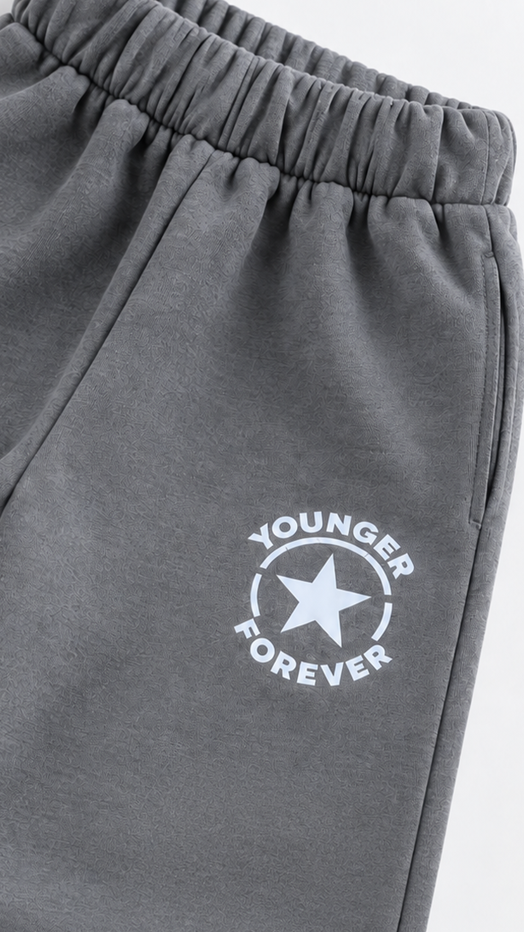 Kids’ Younger Forever Cotton Hoodie & Pants Set – Purple & Grey — product view 9